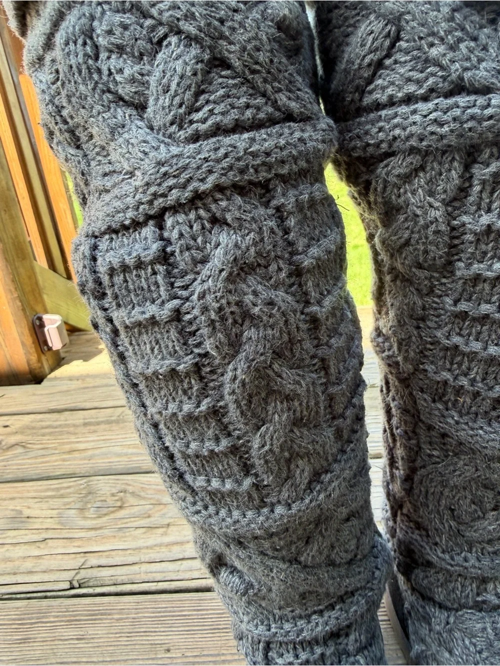 Rare UGG Charcoal Cable-Knit Over-the-Knee Boots size 6